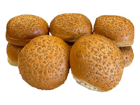 4 in. Seeded Brioche Hamburger Roll Sliced (12 pack) - Fi