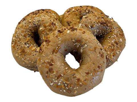 5 oz. Wheat Everything Bagel (6 pack) - OMG