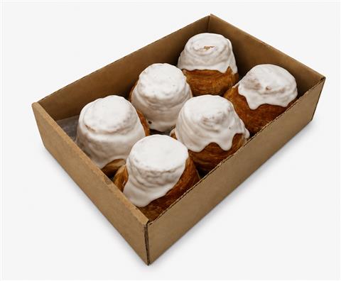 Large Cinnamon Swirl Hekla with Frosting (6 pack) - BX