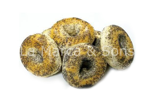 5 oz. Poppy Bagel Sliced (6 pack) - OMG
