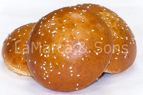 4 in. Seeded Brioche Hamburger Roll Sliced (12 pack) - Fi