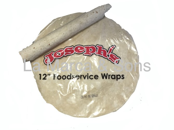 12 in. White Tortilla Wrap (12 pack) - Joseph