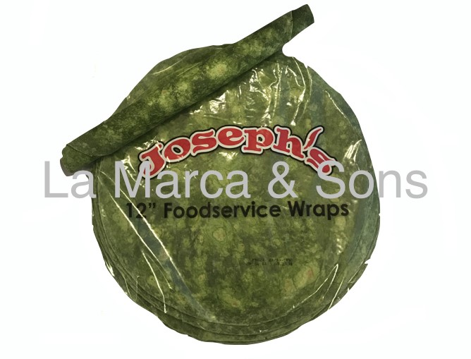 12 in. Spinach Tortilla Wrap (12 pack) - Joseph
