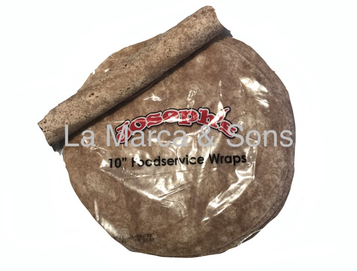 10 in. Wheat Tortilla Wrap (12 pack) - Joseph