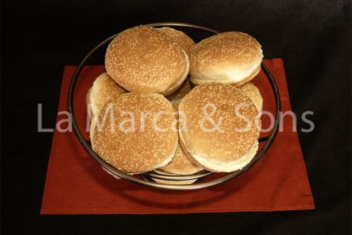 4.5 in. Sesame Hamburger Roll Sliced (12 pack) - P